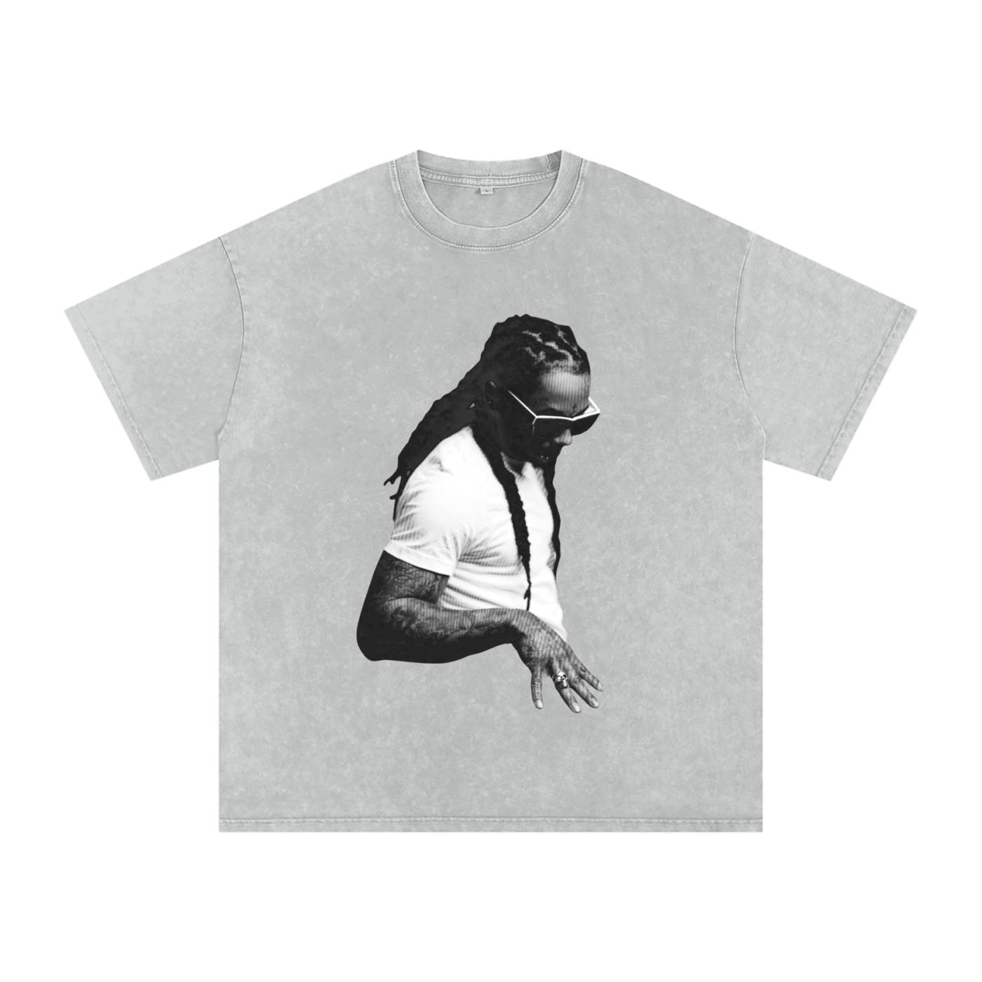 Lil Wayne Inspired Washed Oversized T-Shirt