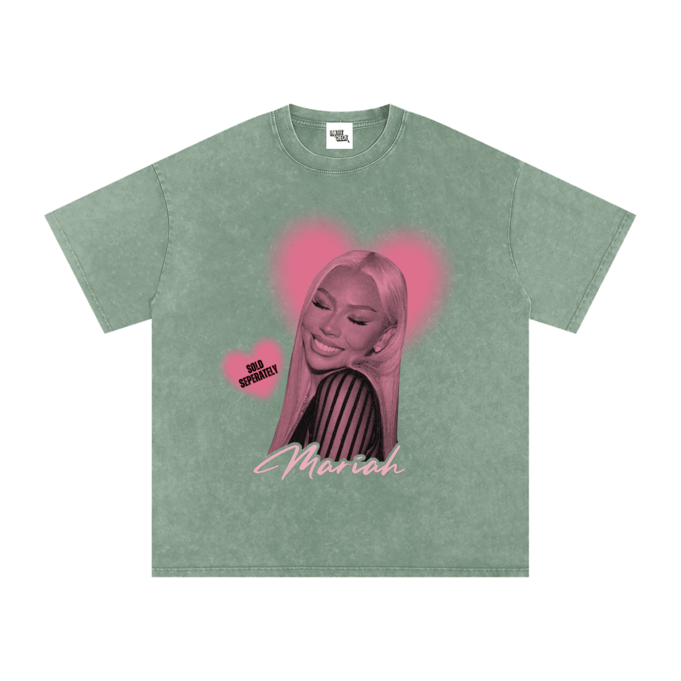 T-Shirt,Mariah the Scientist,Hearts Sold Separately,Oversized,Washed Tee,Conert Wear,Street Wear,Everyday Wear,Graphic Tee,Spring Wear