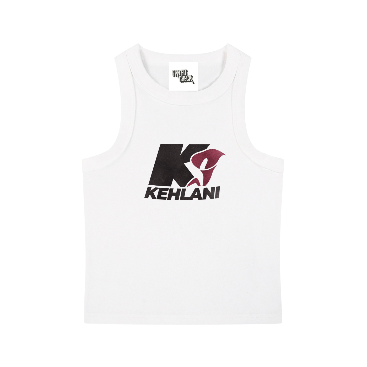 Kehlani Inspired Black/Burgundy Starter Logo Tag Washed Crop Tank