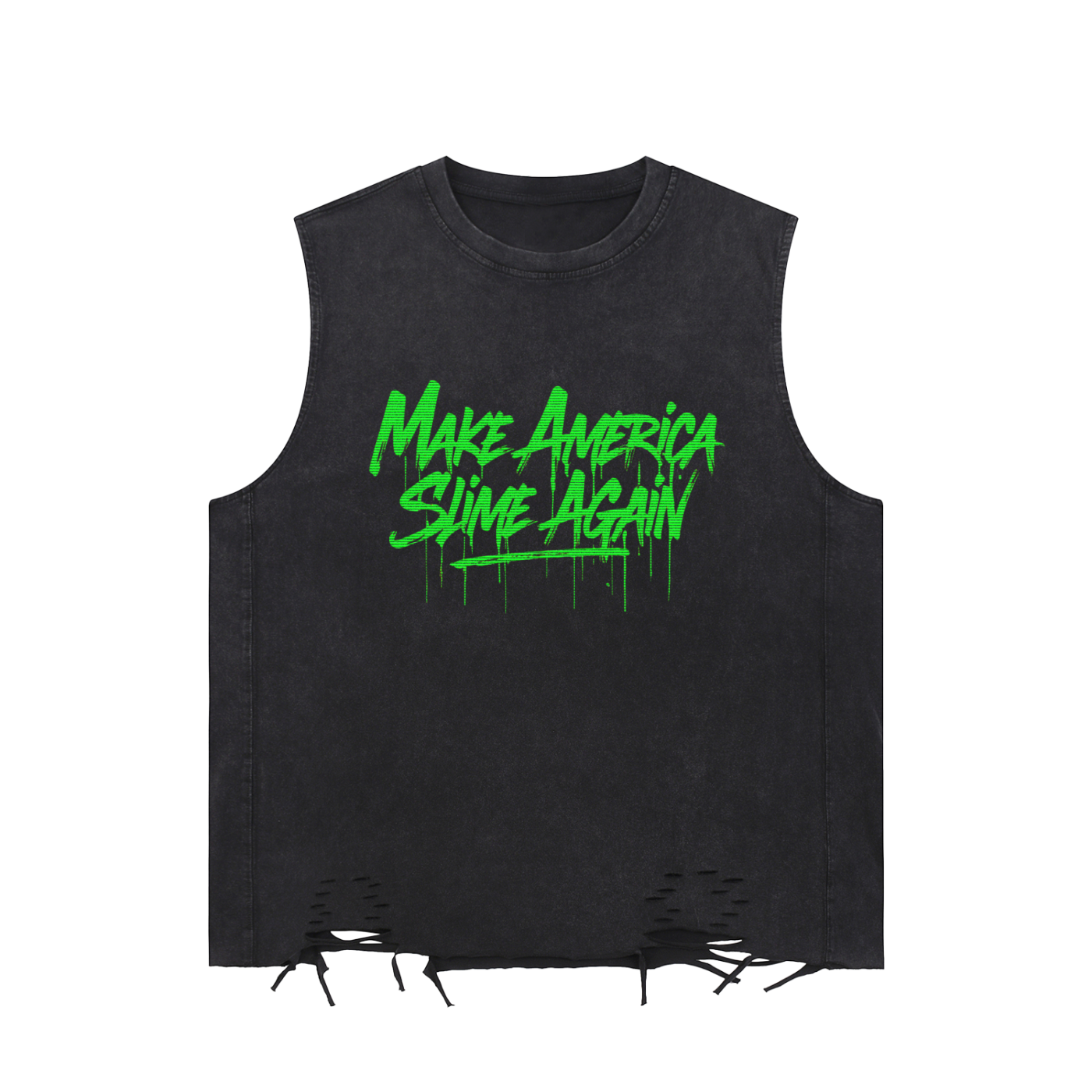 YB Inspired Washed Raw-Hem Tank Top