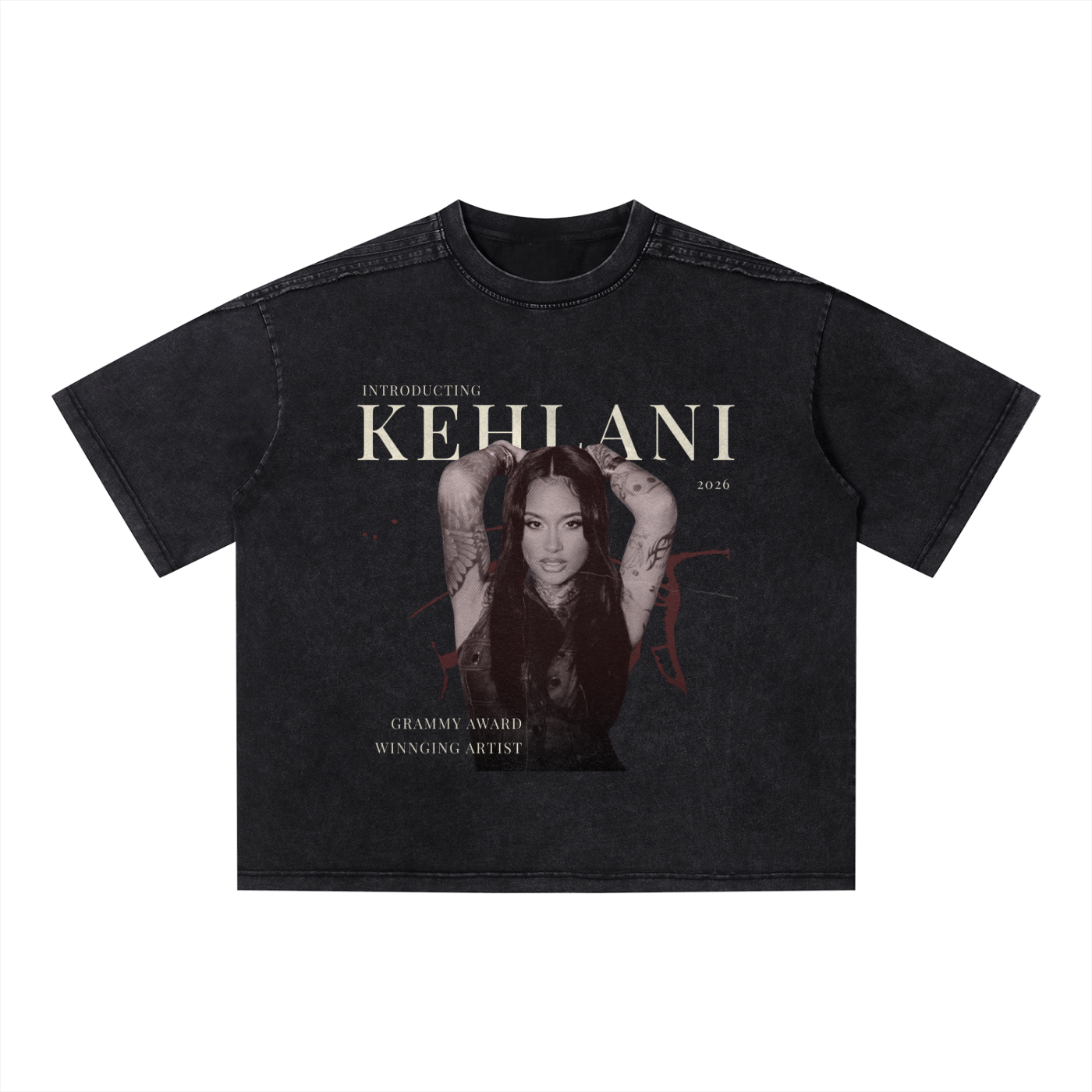 Kehlani Grammy Inspired Vintage Wash Boxy T-Shirt