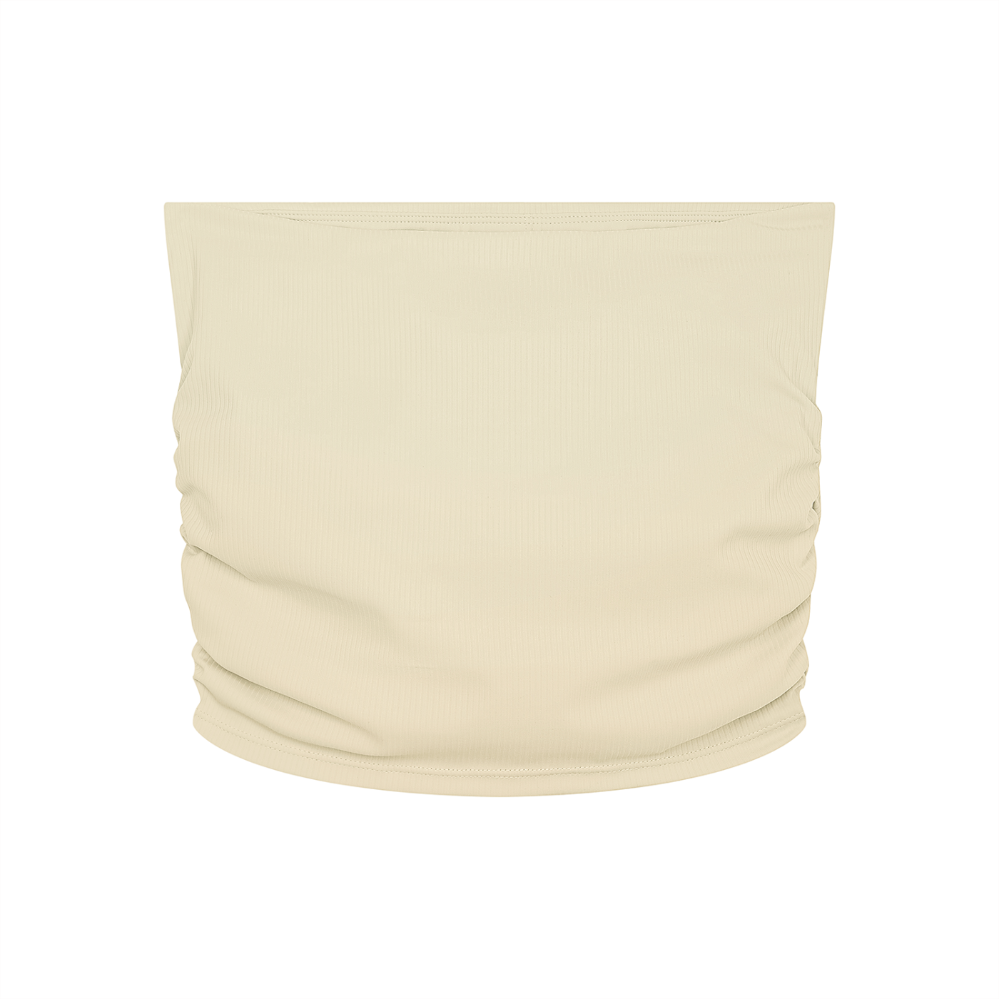 Kehlani Inspired Black Starter Logo Ruched Cropped  Tube Top