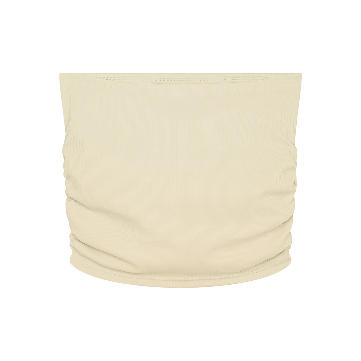 Kehlani Inspired Black Starter Logo Ruched Cropped  Tube Top
