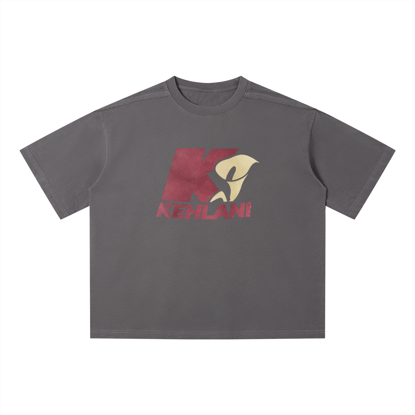 Kehlani Inspired Burgundy Starter Logo Vintage Wash Boxy T-Shirt