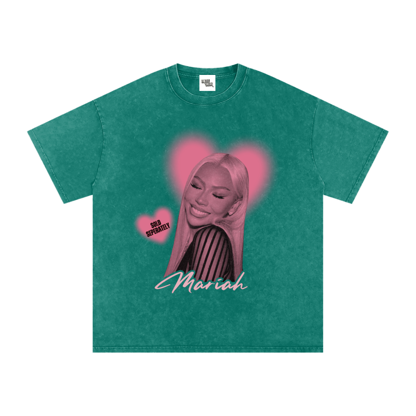 T-Shirt,Mariah the Scientist,Hearts Sold Separately,Oversized,Washed Tee,Conert Wear,Street Wear,Everyday Wear,Graphic Tee,Spring Wear