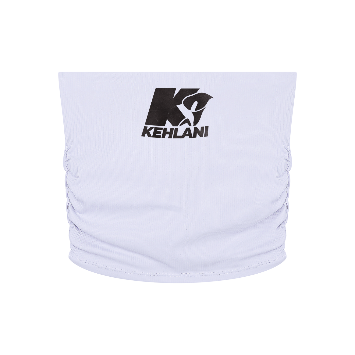 Kehlani Inspired Black Starter Logo Ruched Cropped  Tube Top
