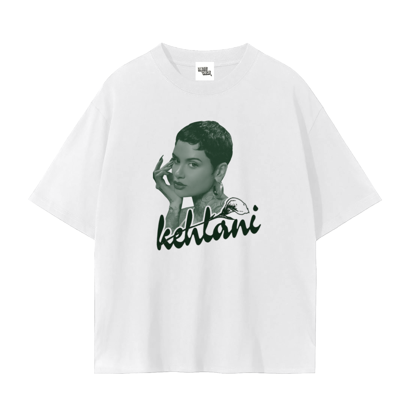 Kehlani Inspired Green Textured Portrait T-Shirt