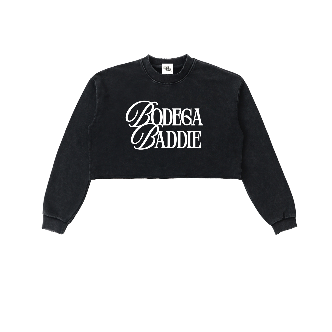 Bodega Baddie Carid Inspired Washed Cropped Sweatshirt