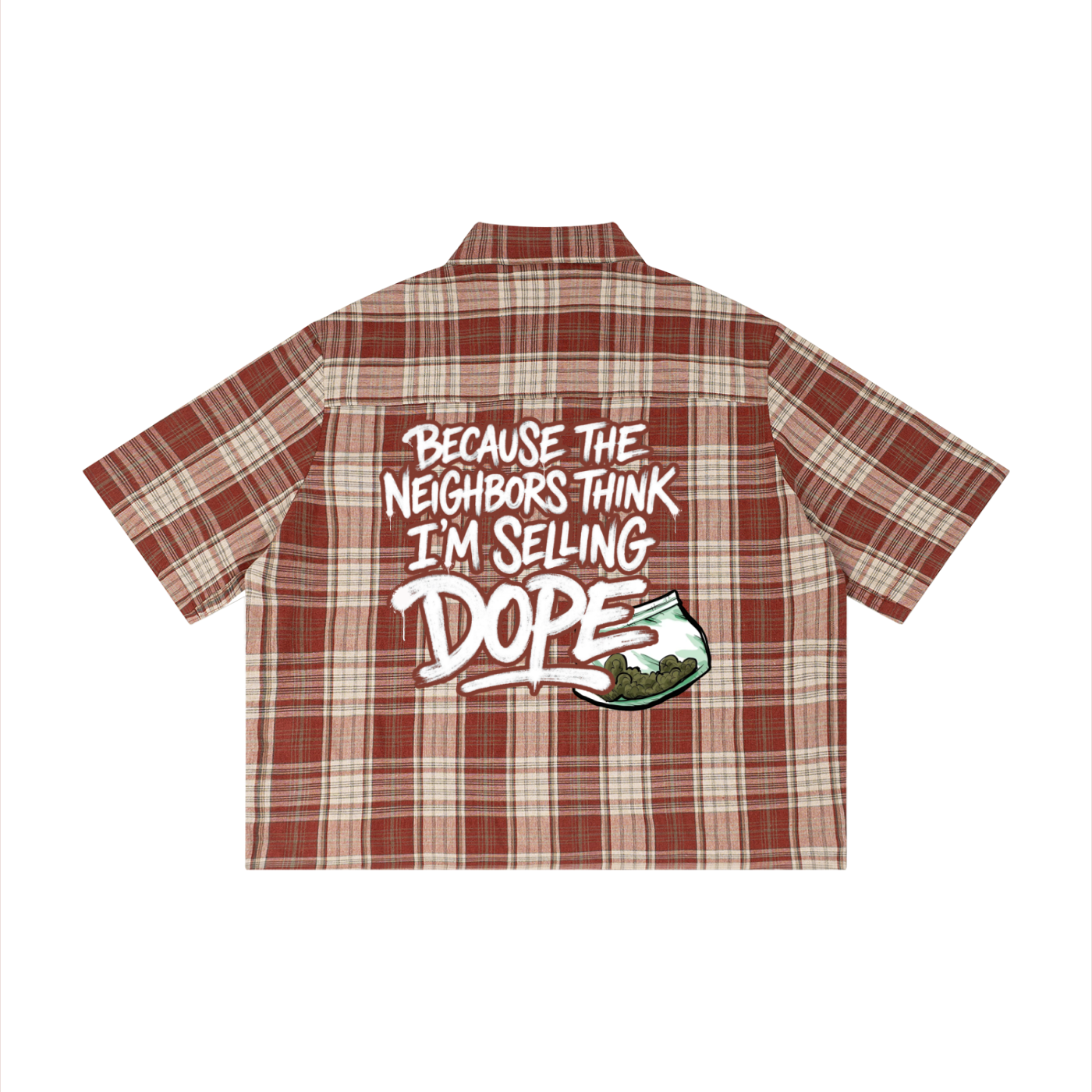 J Cole Neighbors Inspired Plaid Button Up Shirt