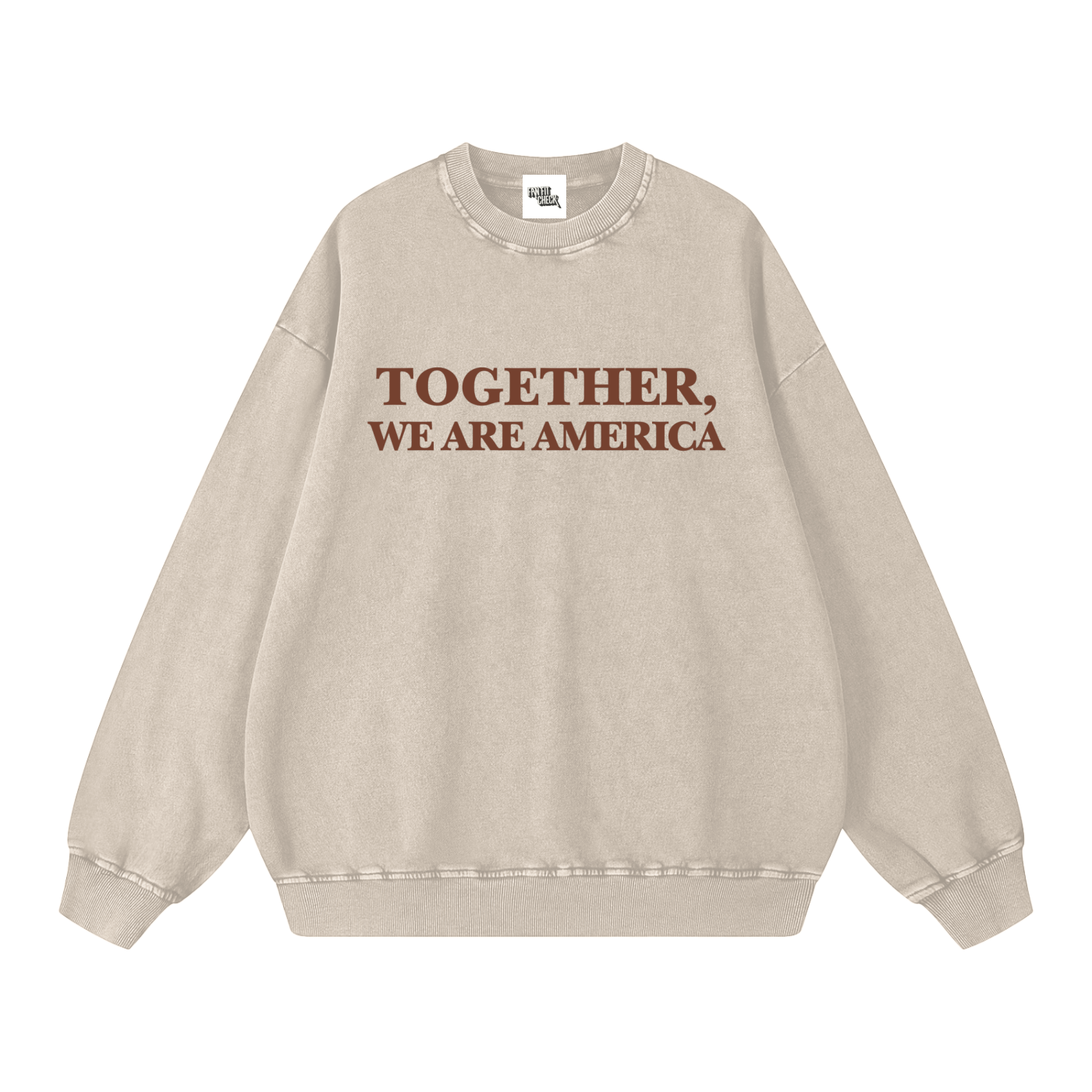 TOGETHER, WE ARE AMERICA - Washed Oversized Sweatshirt