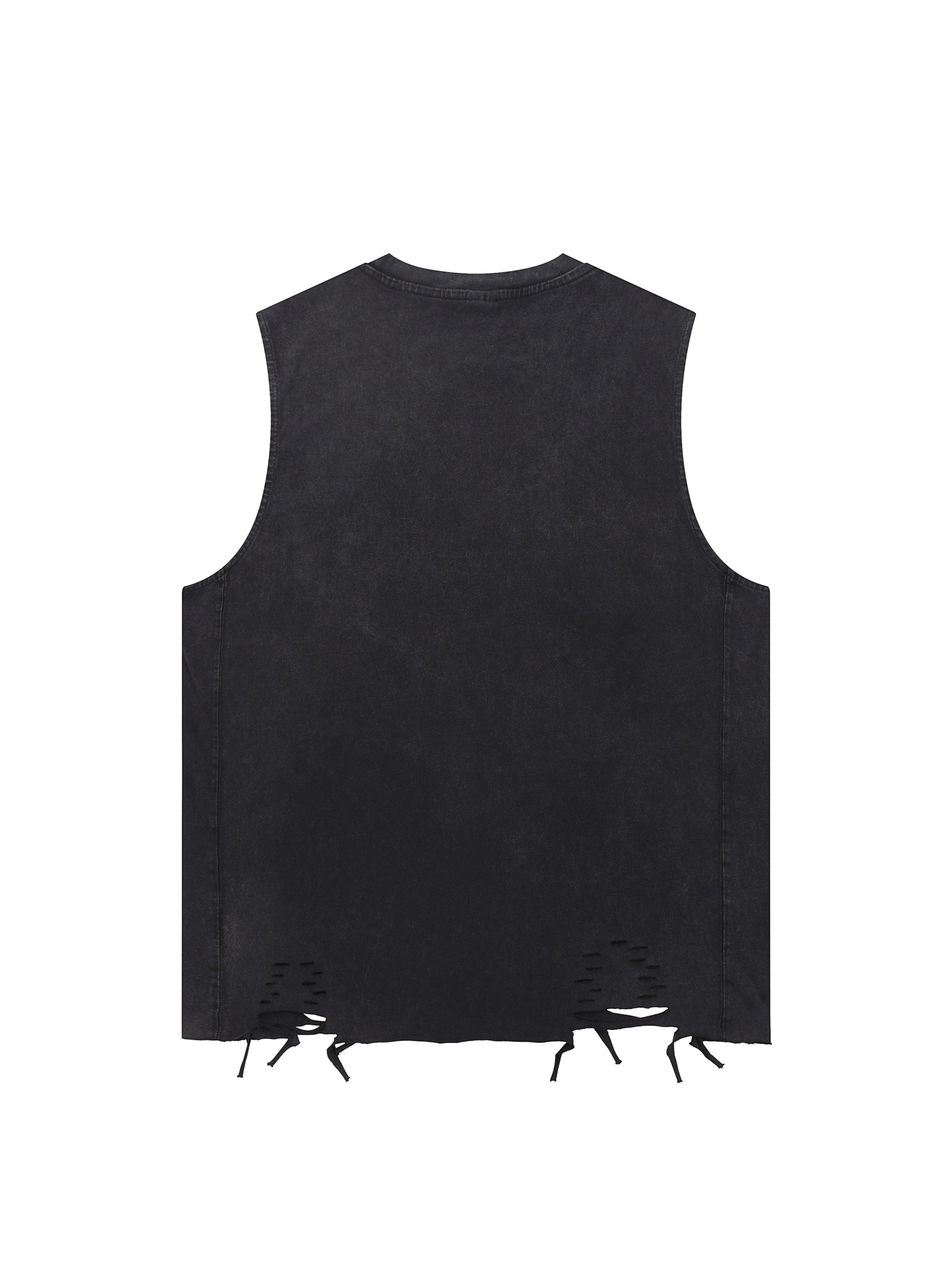 YB Inspired Washed Raw-Hem Tank Top