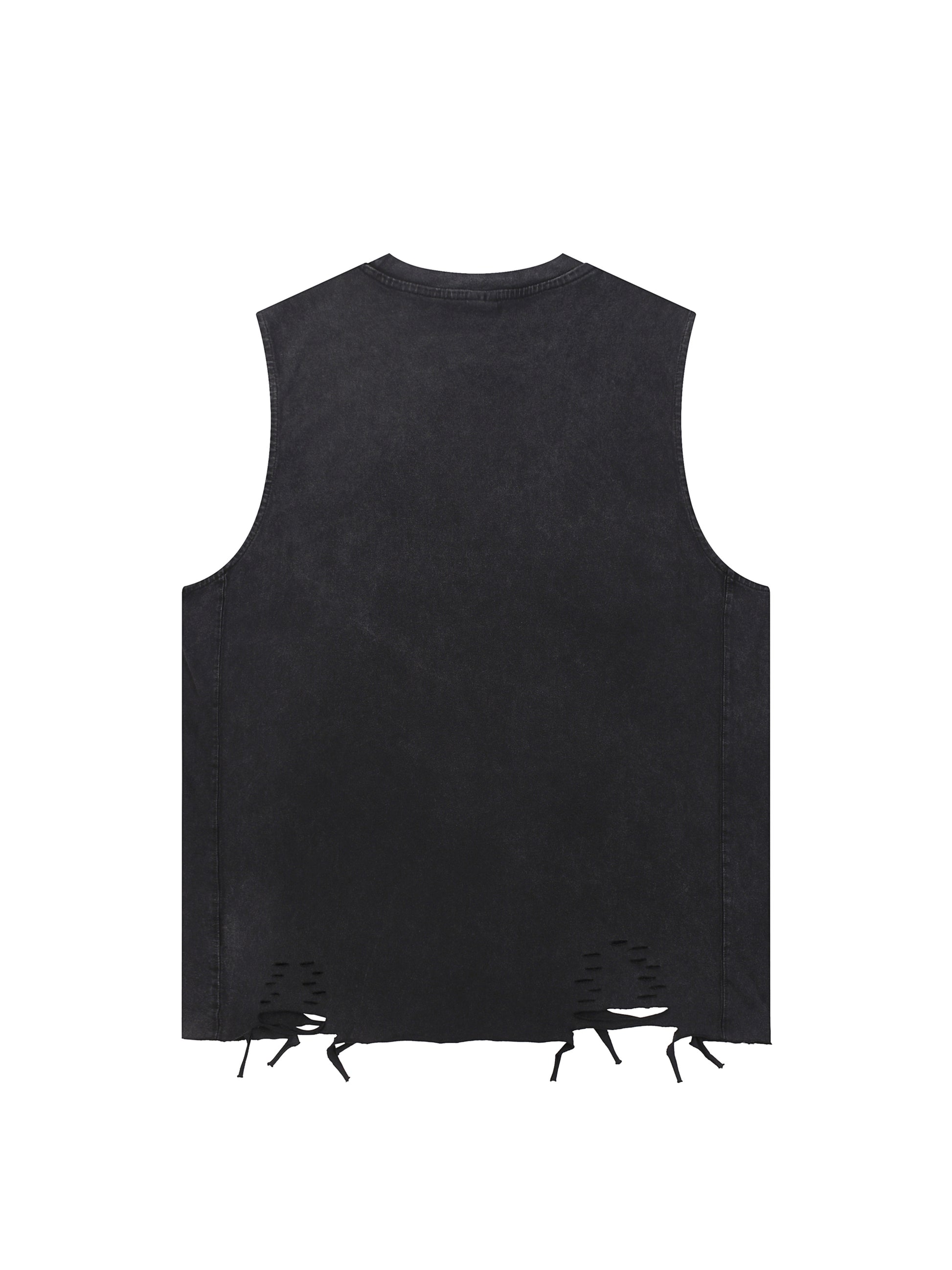 YB Inspired Washed Raw-Hem Tank Top