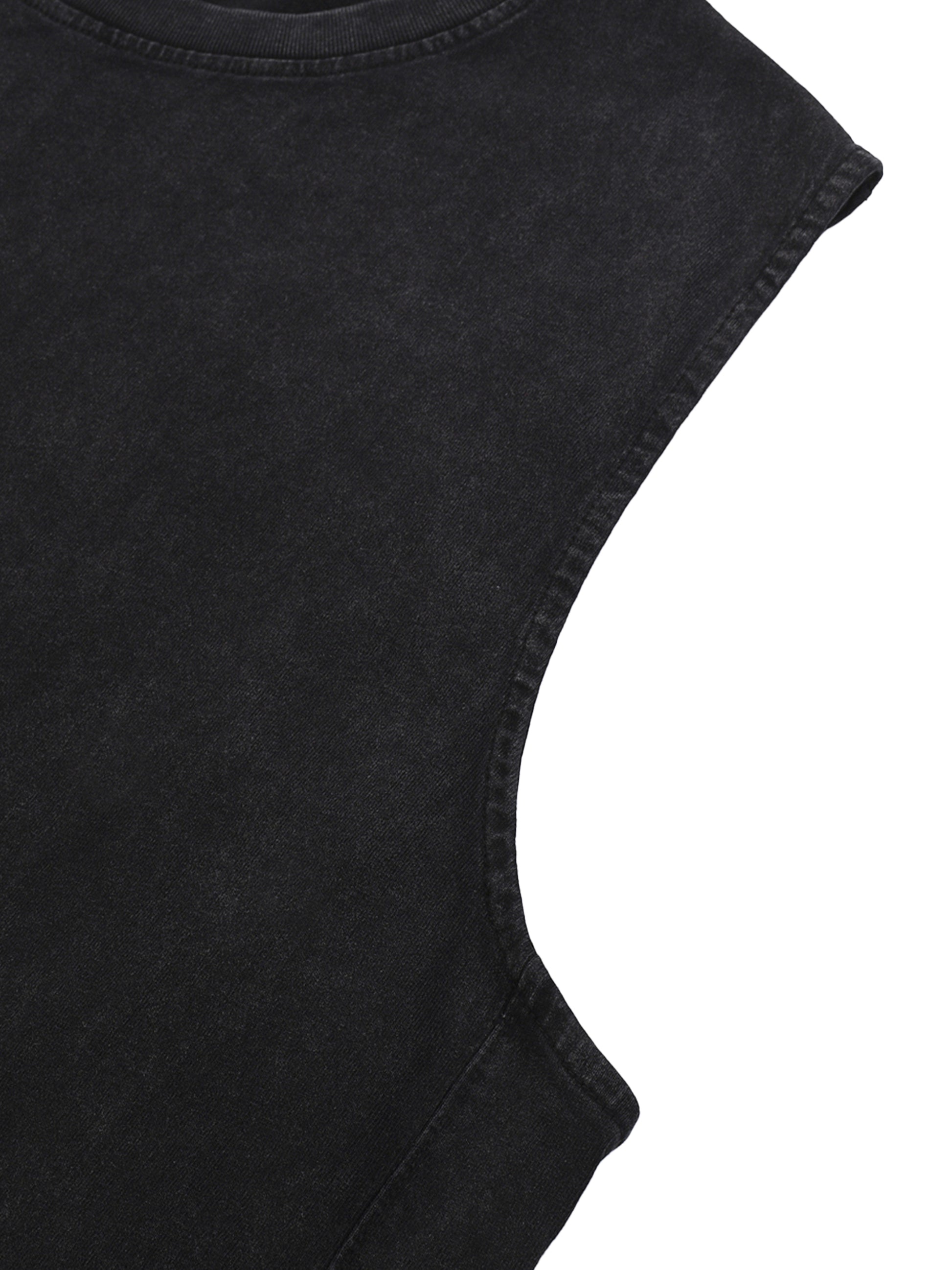 YB Inspired Washed Raw-Hem Tank Top