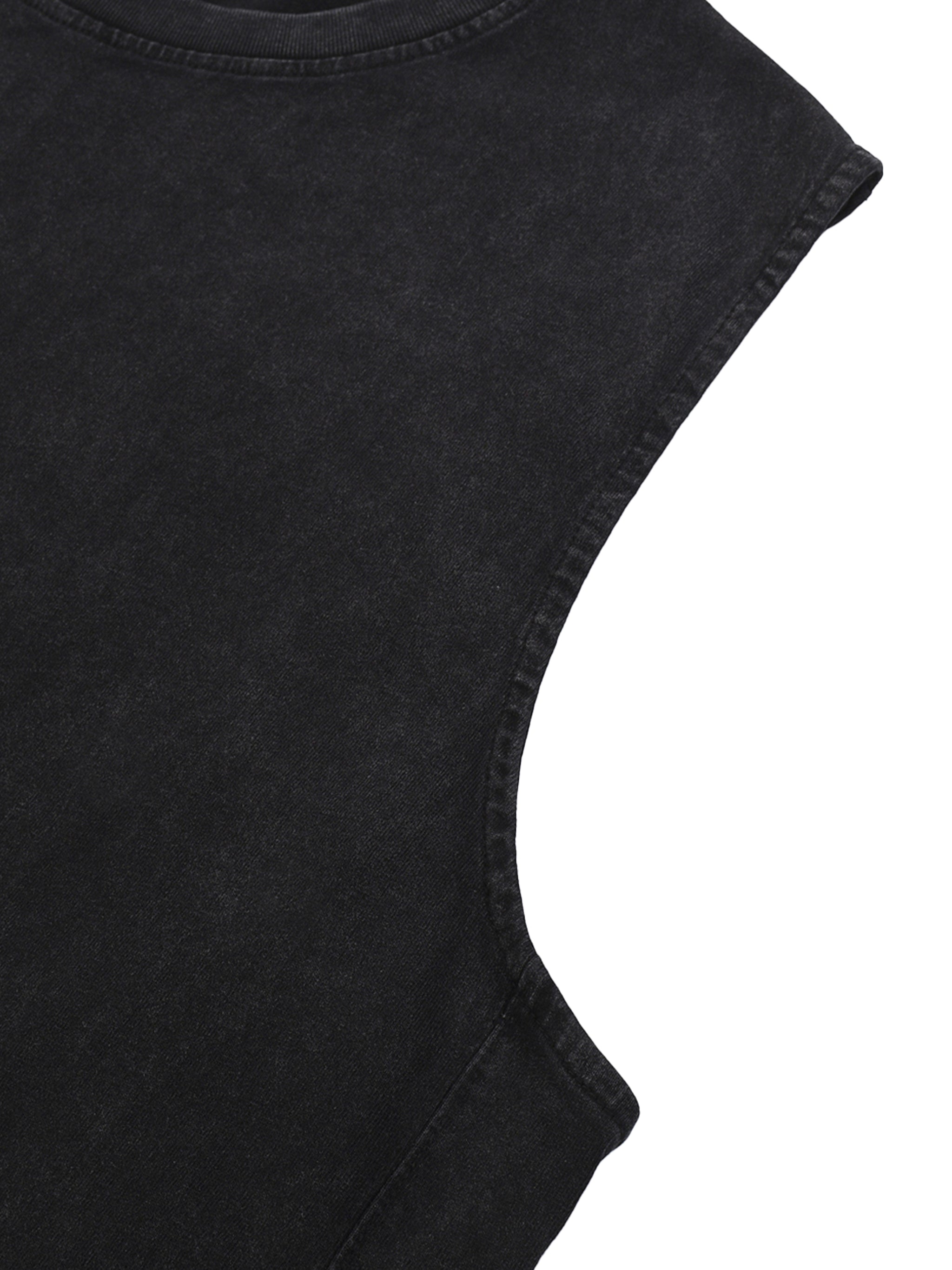 YB Inspired Washed Raw-Hem Tank Top